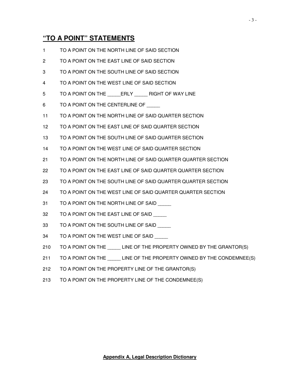 Appendix A Legal Description Dictionary Statements - Nebraska, Page 3