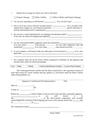 Application for Self Insurance - Nebraska, Page 2