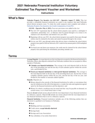 Form 1120NF-ES Nebraska Financial Institution Voluntary Estimated Tax Payment Voucher and Worksheet - Nebraska, Page 2