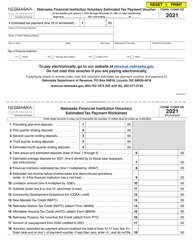 Form 1120NF-ES Nebraska Financial Institution Voluntary Estimated Tax Payment Voucher and Worksheet - Nebraska, Page 7