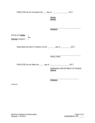 Electronic Signature Authorization Agreement - Nebraska, Page 5