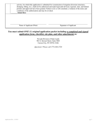 Application for Authorization to Use State-Owned Submerged Lands for Agriculture or Conservation - Nevada, Page 5