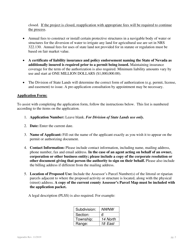 Application for Authorization to Use State-Owned Submerged Lands for Agriculture or Conservation - Nevada, Page 8