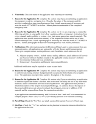 Application for Authorization to Use State-Owned Submerged Lands for Agriculture or Conservation - Nevada, Page 9