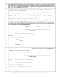 Form 1034 Verified Application for Association of Counsel Under Nevada Supreme Court Rule 42 - Nevada, Page 3