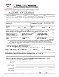 Document preview: Form 3001 Report of Conveyance - Nevada