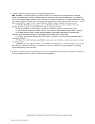 Application for Extension of Time to Prevent a Forfeiture for Irrigation - Nevada, Page 2