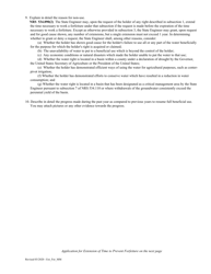 Application for Extension of Time to Prevent a Forfeiture for Mining and Milling - Nevada, Page 2