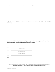 Application for Extension of Time to Prevent a Forfeiture for Mining and Milling - Nevada, Page 4