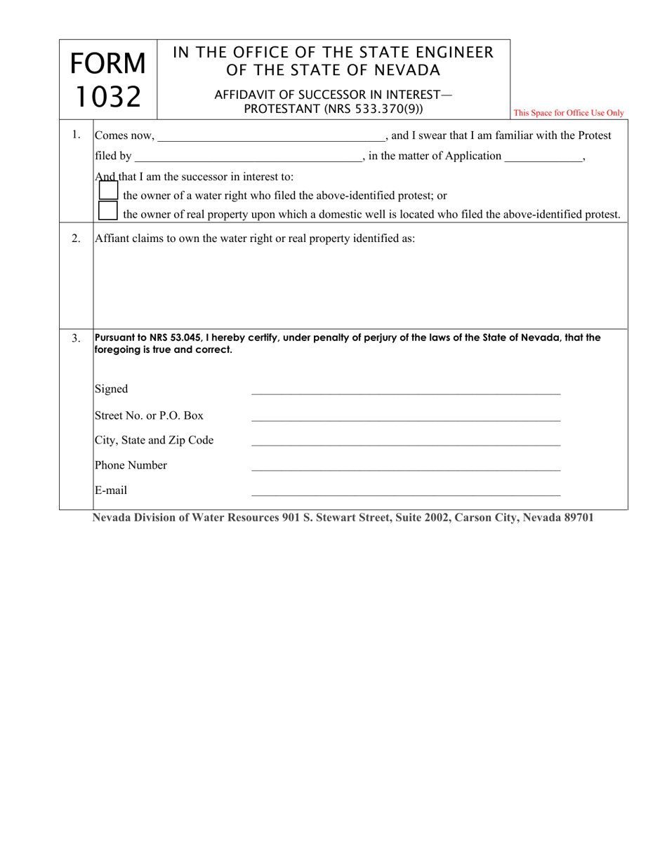 form-1032-download-fillable-pdf-or-fill-online-affidavit-of-successor