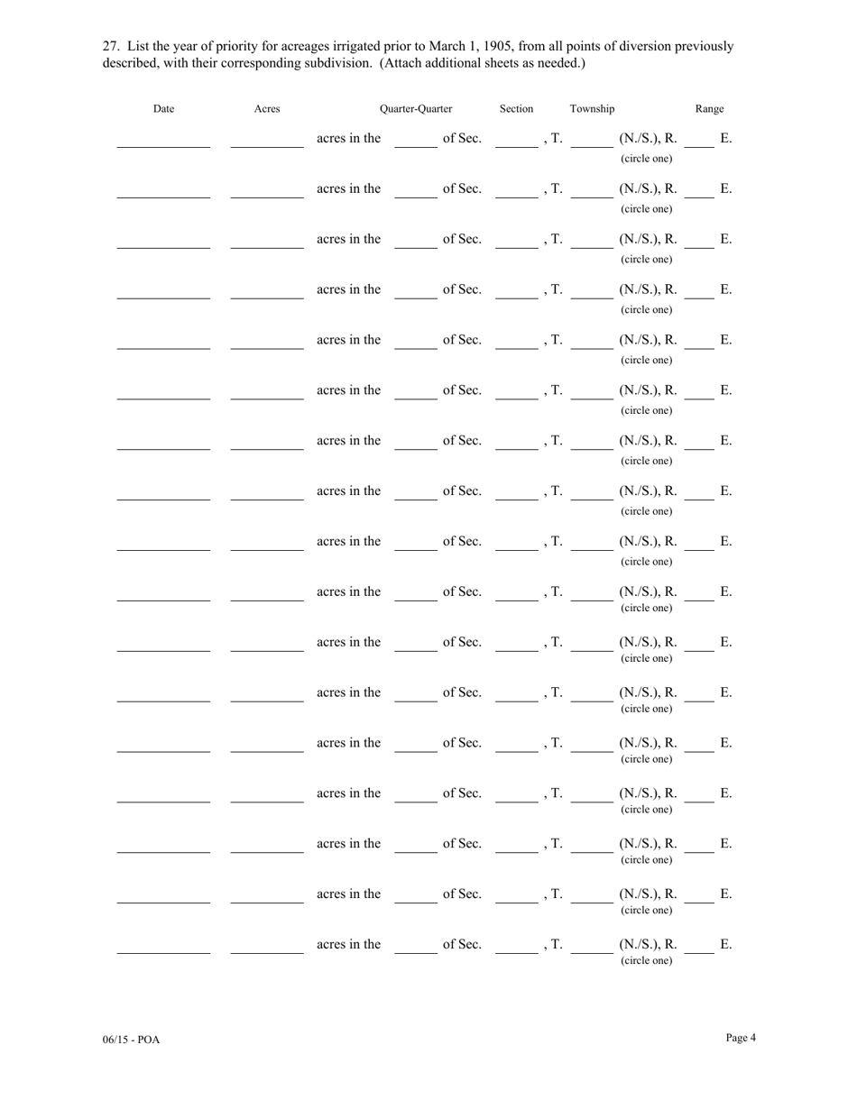 Proof of Appropriation of Water - Nevada, Page 4