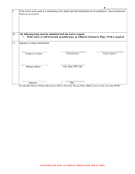 Form 4029 Request for Waiver to Not Plug an Existing Well - Nevada, Page 2