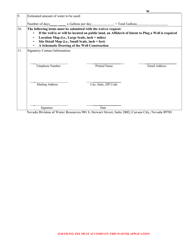 Form 4027 Request for a Waiver to Drill a Well to Determine the Quality or Quantity of Water in a Designated Basin - Nevada, Page 2