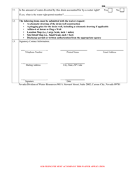 Form 4030 Request for a Waiver for Temporary Drain Wells - Nevada, Page 2