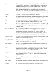 Form 7012 Requirements and Instructions for Discharge Monitroing Site Data Reported to the Nevada Division of Water Resources - Nevada, Page 2