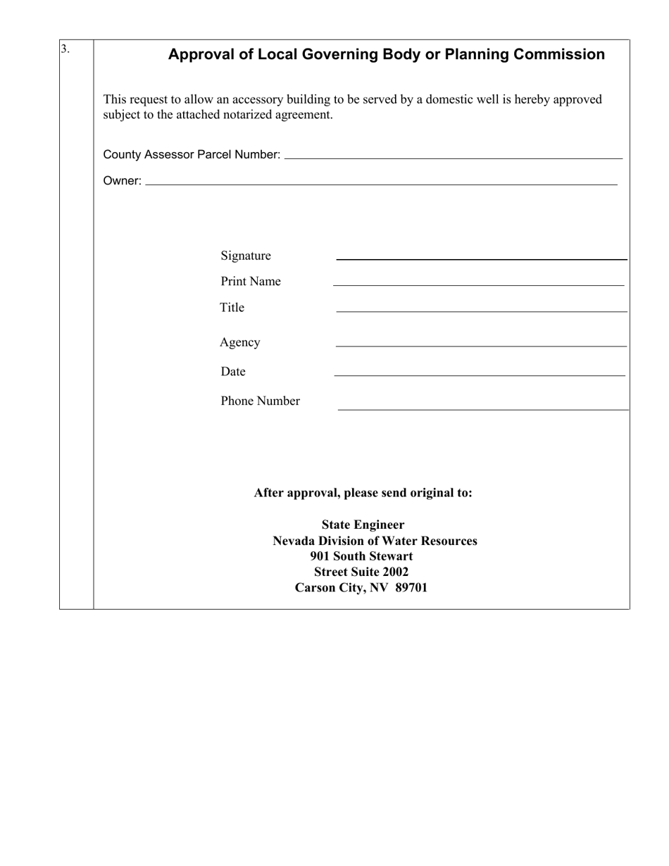 Form 4061 Acceptance of Conditions and Approval for Domestic Water Well Use for an Accessory Dwelling - Nevada, Page 2