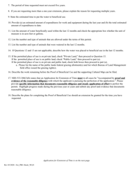 Application for Extension of Time for Filing Proof of Beneficial Use - Stockwatering or Wildlife - Nevada, Page 2