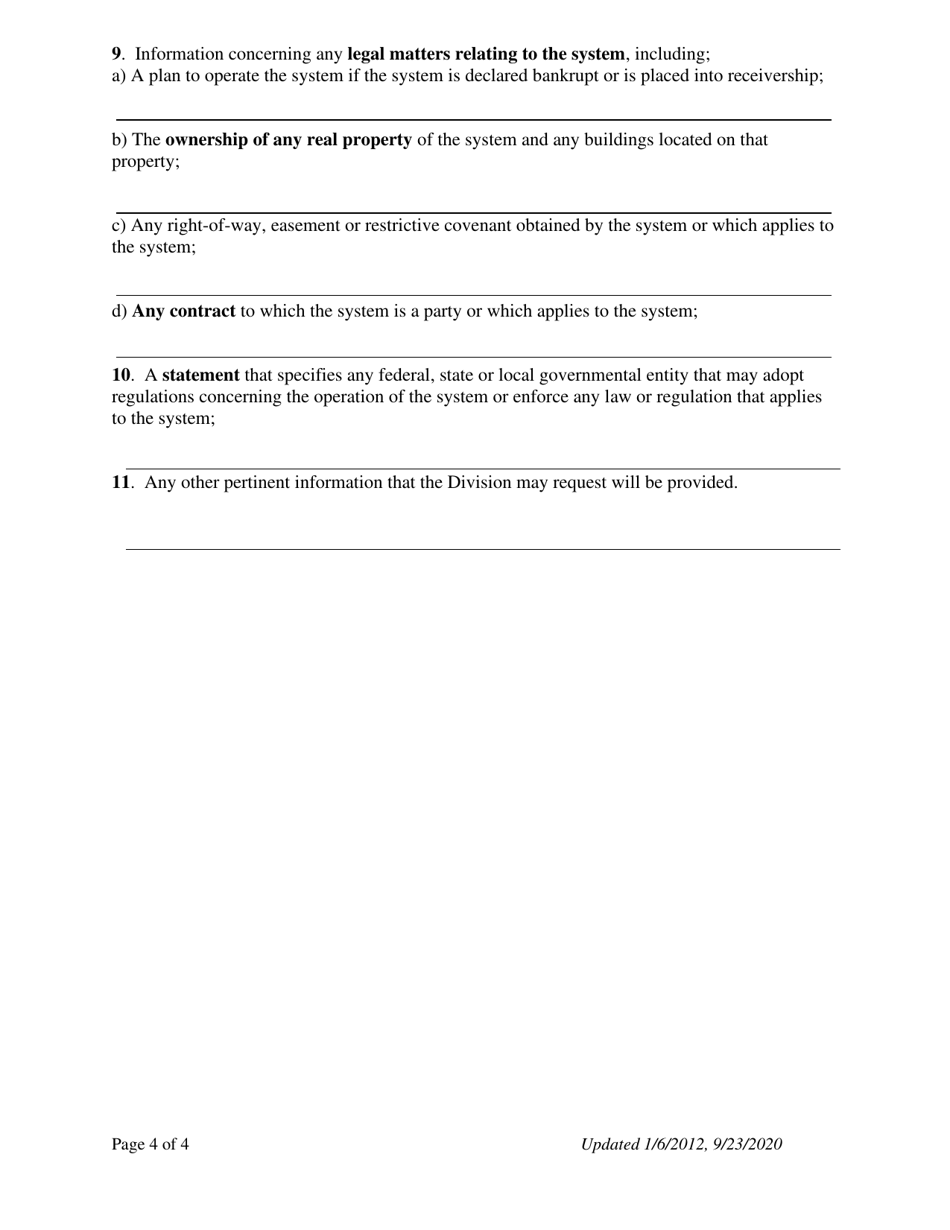 Plan to Permit a Public Water System - Nevada, Page 4