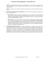 Form U200 Uic Permit Application - Nevada, Page 6