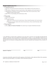 Financial Institutions Application for Licensing - Collection Agency &amp; Registration Foreign Collection Agency Nrs &amp; Nac Chapter 649 Application &amp; Checklist - Nevada, Page 13