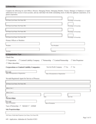 Financial Institutions Application for Licensing - Collection Agency &amp; Registration Foreign Collection Agency Nrs &amp; Nac Chapter 649 Application &amp; Checklist - Nevada, Page 3