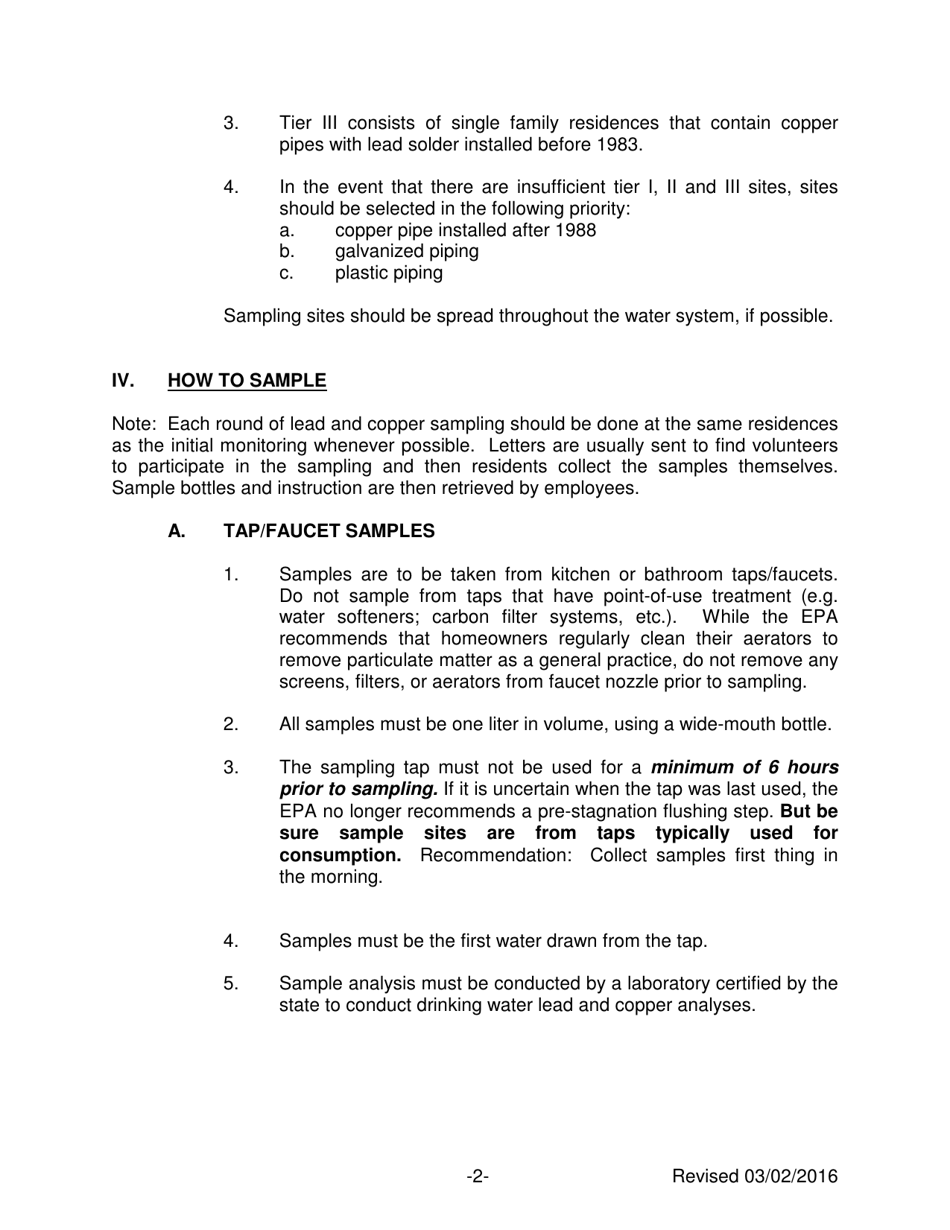 Guidance for Small Water Systems to Comply With Lead and Copper Requirements - Nevada, Page 2