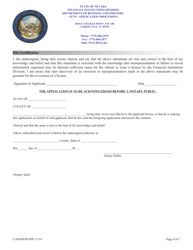 Renewal Application for Certification as a Collection Agency Manager - Nevada, Page 4