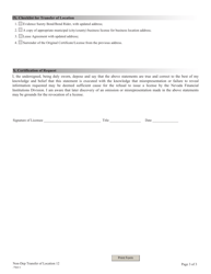 Transfer of Location Request for Non-depository Licensee - Nevada, Page 3