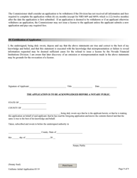 Financial Institutions Uniform Application for Licensing/Registration - Non-depository Licensee - Nevada, Page 9