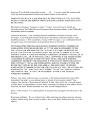Contract for Sale and Security Agreement for Sale of Vehicle With Precomputed or Add-On Interest to Be Paid - Nevada, Page 10