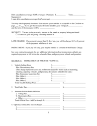 Contract for Sale and Security Agreement for Sale of Vehicle With Larger Final Payment and Option to Refinance - Nevada, Page 3