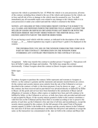 Contract for Sale and Security Agreement for Sale of Recreational Vehicle With Simple Interest to Be Paid - Nevada, Page 12