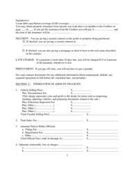 Contract for Sale and Security Agreement for Sale of Recreational Vehicle With Simple Interest to Be Paid - Nevada, Page 3