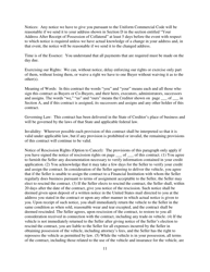 Contract for Sale and Security Agreement for Sale of Recreational Vehicle With Precomputed or Add-On Interest to Be Paid - Nevada, Page 11