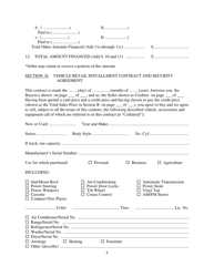 Contract for Sale and Security Agreement for Sale of Recreational Vehicle With Precomputed or Add-On Interest to Be Paid - Nevada, Page 5