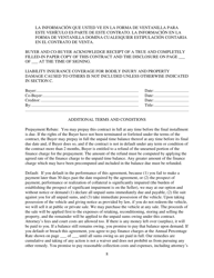 Contract for Sale and Security Agreement for Sale of Recreational Vehicle With Precomputed or Add-On Interest to Be Paid - Nevada, Page 8