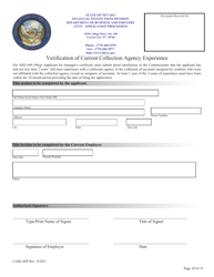 Application for Certification as a Collection Agency Manager - Nevada, Page 10