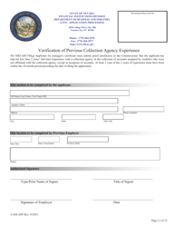 Application for Certification as a Collection Agency Manager - Nevada, Page 11