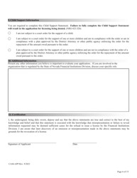 Application for Certification as a Collection Agency Manager - Nevada, Page 6