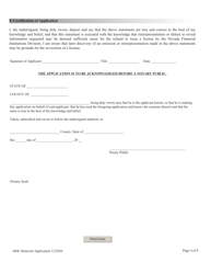 Financial Institutions Application for Renewal of 604c - Consumer Litigation Funding License - Nevada, Page 4