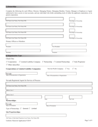 Financial Institutions Uniform Application for Licensing/Registration - Non-depository Licensee - Nevada, Page 3