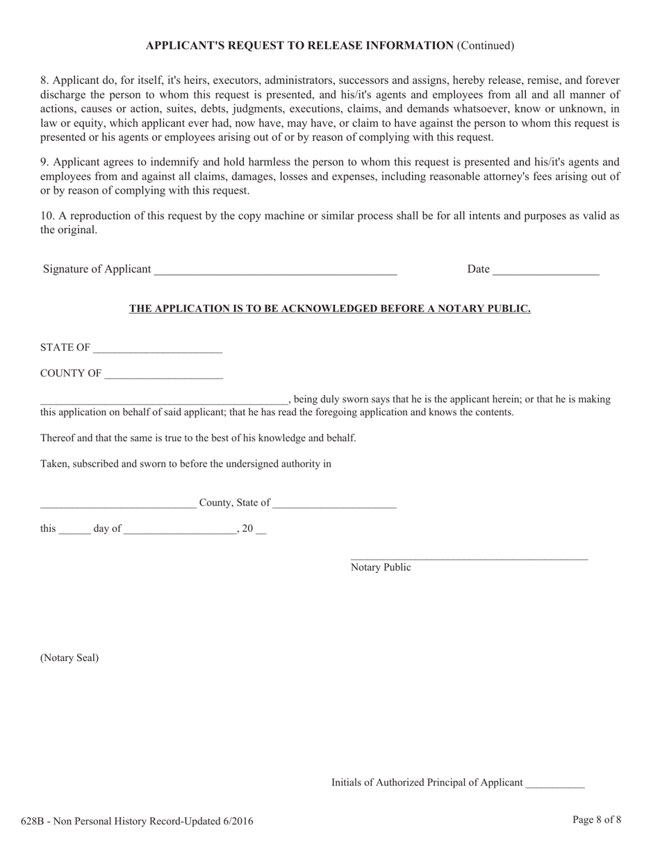 Application for Licensing a Private Professional Guardian-Entity (Non-personal) History Record - Nevada, Page 8