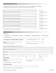 Application for Licensing Private Professional Guardian Entity - Nevada, Page 4