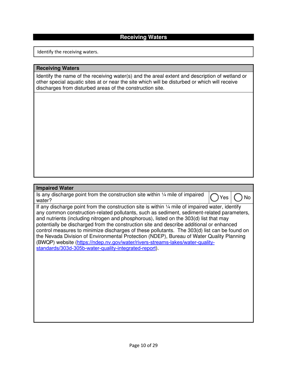 Stormwater Pollution Prevention Plan (Swppp) - Nevada, Page 12