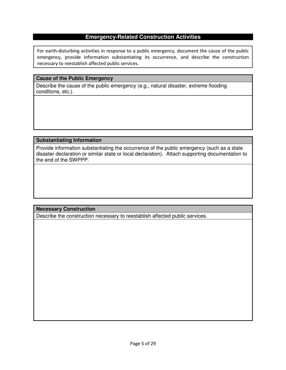 Stormwater Pollution Prevention Plan (Swppp) - Nevada, Page 7