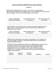 Application for Licensing Retail Trust Company - Nrs &amp; Nac Chapter 669 and Checklist - Nevada, Page 9
