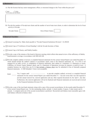 Application for Renewal of Licensing Retail Trust Company - Nrs Chapter 669 - Nevada, Page 3
