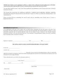 Application for Renewal of Licensing Retail Trust Company - Nrs Chapter 669 - Nevada, Page 4