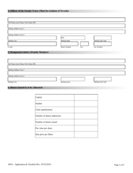 Application for Licensing Family Trust Company Nrs &amp; Nac Chapter 669a and Checklist - Nevada, Page 2