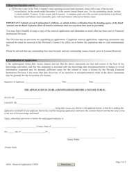 Application for Renewal of Licensing Family Trust Company - Nrs Chapter 669a - Nevada, Page 3